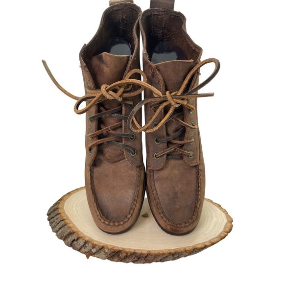 Vintage Cole Haan Chukka Ankle Boots Leather Brown Vibram Soles Size 7 - Picture 2 of 9